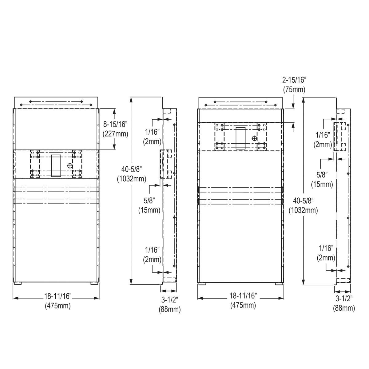 Elkay Halsey Taylor Mounting Frame for Bi-level In-wall HRF SER/ESR Refrigerated Coolers