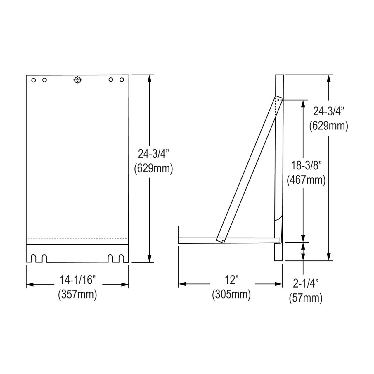 Elkay On-wall Chiller Shelf for Use With 8 GPH Chillers