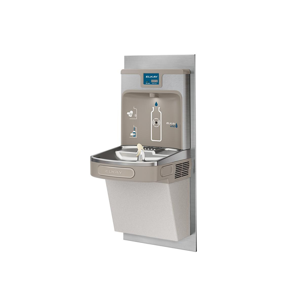 Elkay Stainless Steel Back Panel for Single EZ Bottle Filling Station