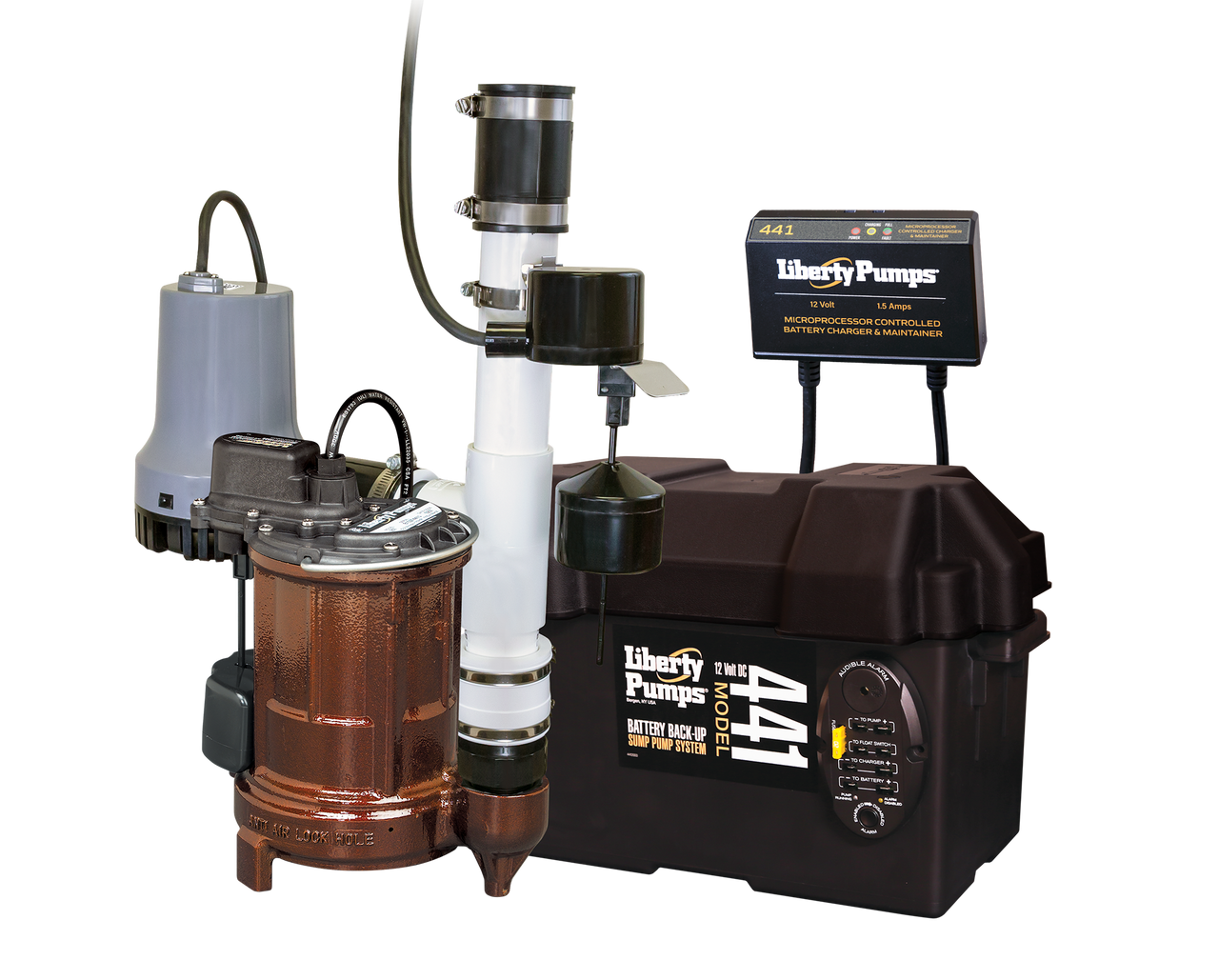 Liberty Pumps PC257441 Sump Pump Combo System Primary and Backup