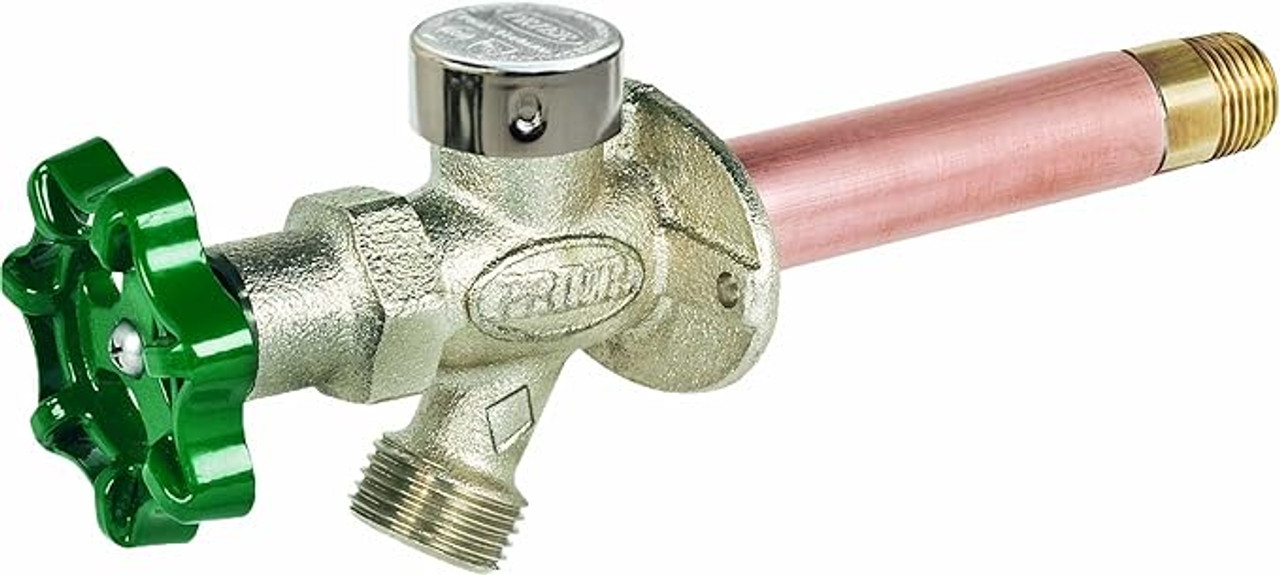 Prier Diamond Series 6 inch Anti-Siphon Multi-Turn Wall Hydrant with 1/2 inch MIP and 1/2 inch Sweat - C-144D06