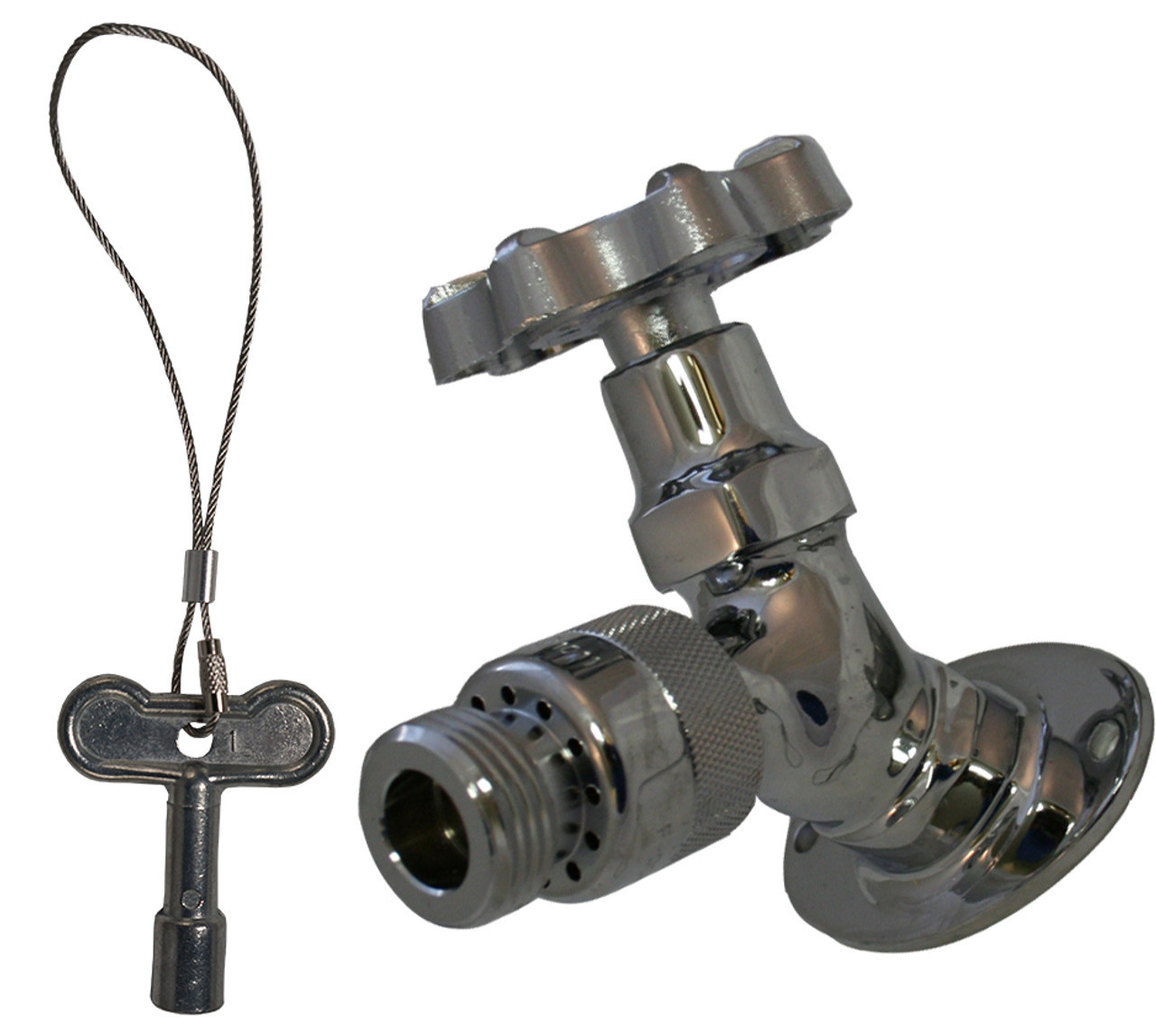 Prier Code Approved 3/4 in FPT Angle Sill Faucet in Polished Chrome