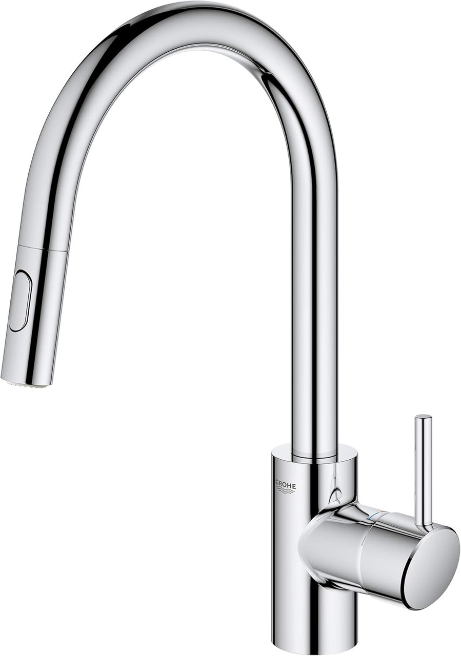 Grohe 32665003 Concetto Single-Handle Pull-Down Kitchen Faucet Dual Spray 1.75 GPM In Starlight Chrome Finish
