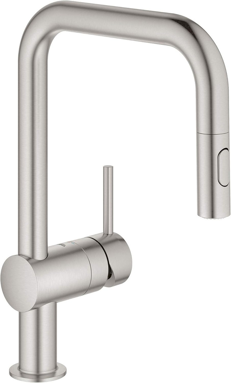Grohe 32319DC3 Single-Handle Pull Down Kitchen Faucet Dual Spray 1.75 GPM In Supersteel Finish