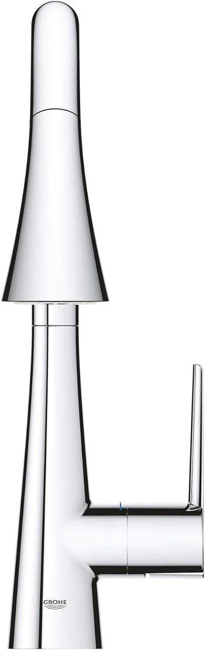 Grohe 32298003 Zedra Single-Handle Pull Down Kitchen Faucet Triple Spray 1.75 GPM In Starlight Chrome Finish