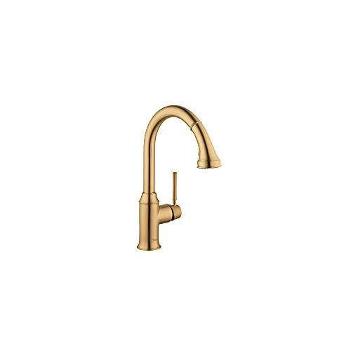 Hansgrohe 04215250 Talis C High Arc Kitchen Faucet, 2-Spray Pull-Down, 1.75 GPM in Brushed Gold Optic