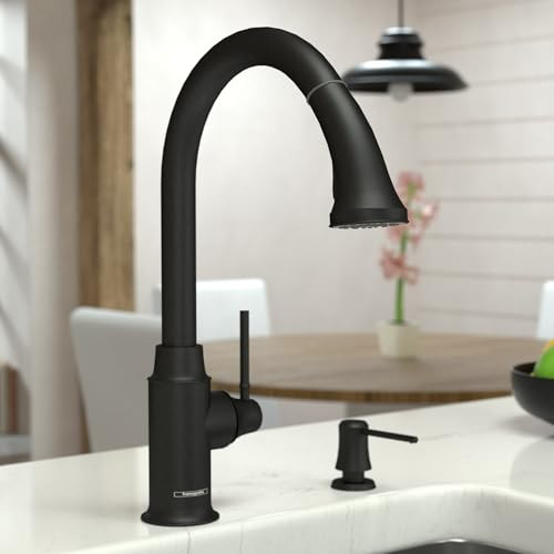 Hansgrohe 04215670 Talis C High Arc Kitchen Faucet, 2-Spray Pull-Down, 1.75 GPM in Matte Black