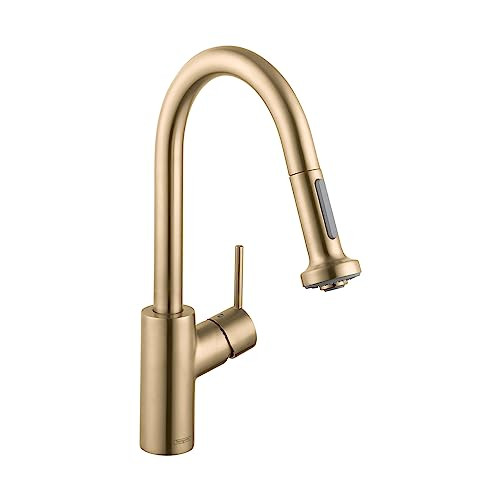 Hansgrohe 04286250 Talis S2 Prep Kitchen Faucet, 2-Spray Pull-Down, 1.75 GPM in Brushed Gold Optic