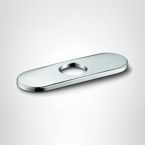 Hansgrohe 06490000 E&S Accessories Base Plate for Contemporary Single-Hole Faucets, 6" in Chrome