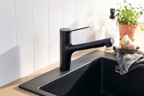Hansgrohe 74800671 Zesis Kitchen Faucet 2-Spray, Pull-Out, 1.75 GPM in Matte Black