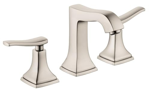 Hansgrohe 31330821 Metropol Classic Widespread Faucet 110 with Lever Handles and Pop-Up Drain, 1.2 GPM in Brushed Nickel