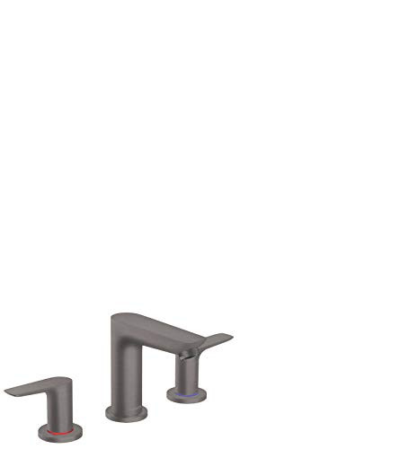 Hansgrohe 71733341 Talis E Widespread Faucet 150 with Pop-Up Drain, 1.2 GPM in Brushed Black Chrome