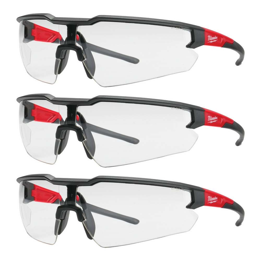 Milwaukee 48-73-2052 Safety Glasses with Clear Anti-Scratch Lenses 3-Pack