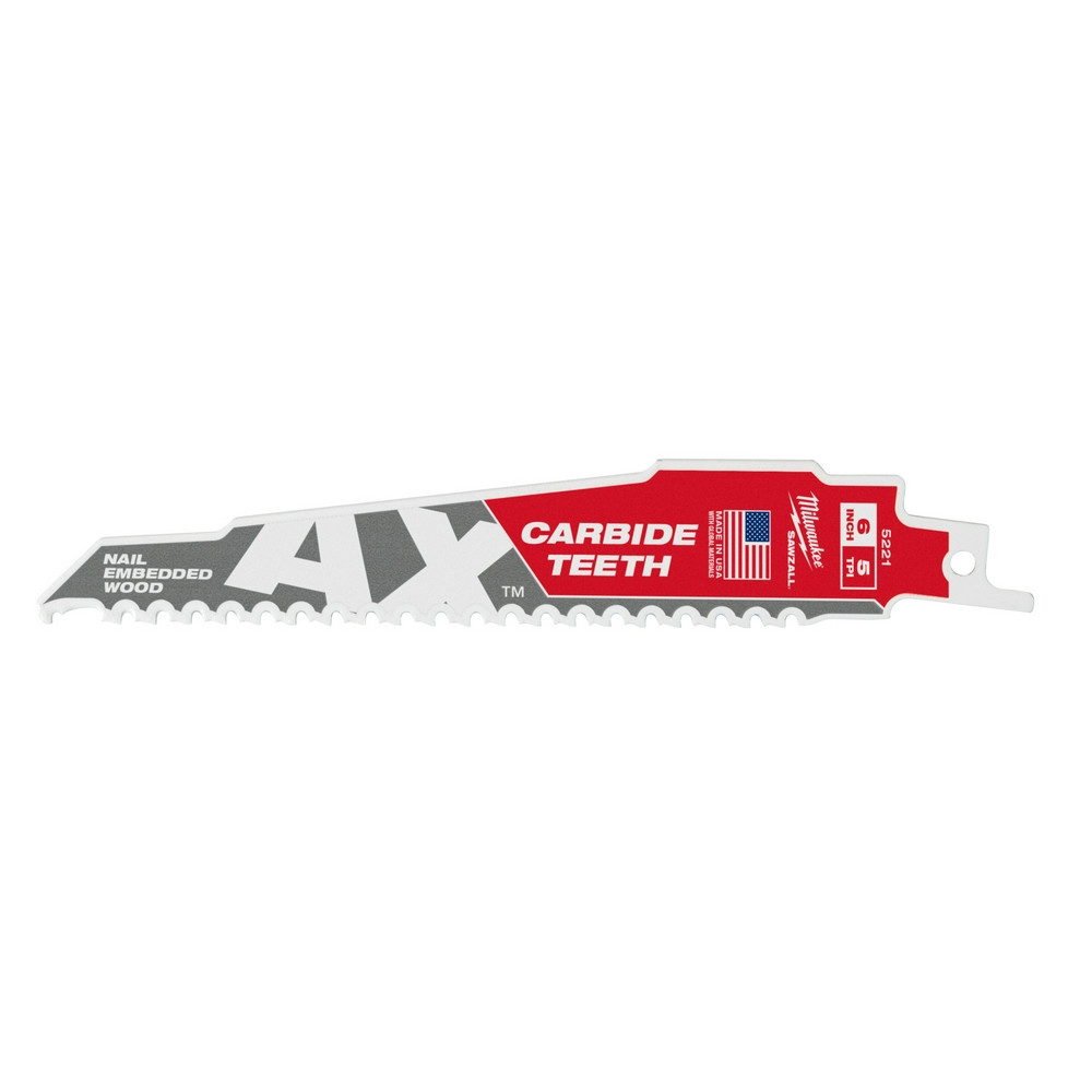 Milwaukee 48-00-5321 The Ax with Carbide Teeth 5TPI 3 Pack