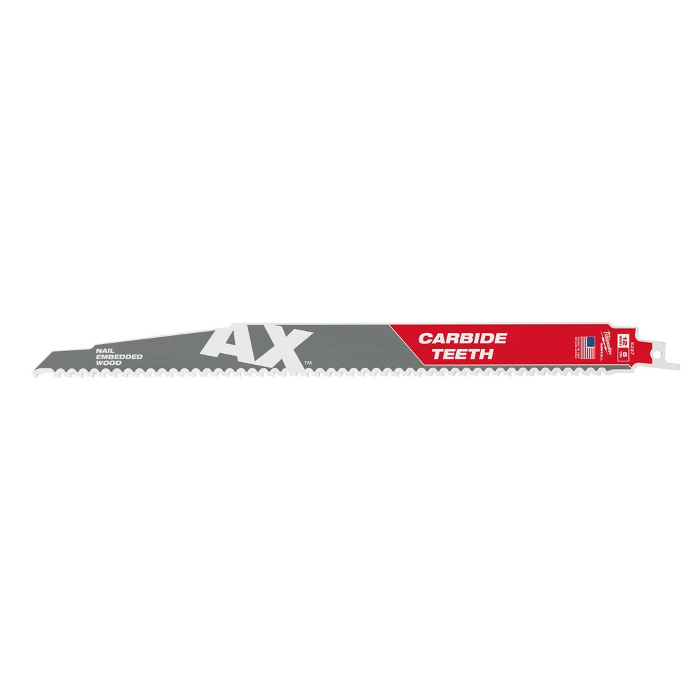 Milwaukee 48-00-5327 12 in. 5 TPI The Ax Carbide SAWZALL Blades 3 Pack