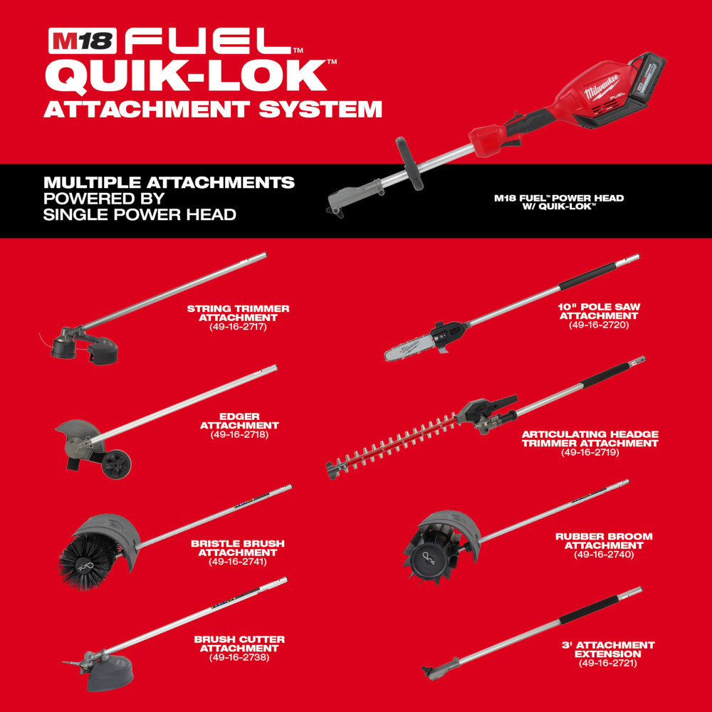 Milwaukee 49-16-2718 M18 FUEL QUIK-LOK Edger Attachment