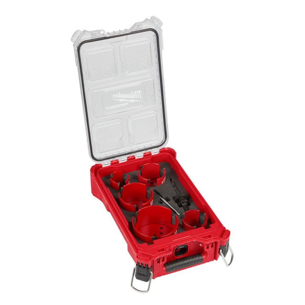 Milwaukee 49-56-9295 9 PC BIG HAWG with Carbide Teeth Hole Saw Kit with PACKOUT Compact Organizer