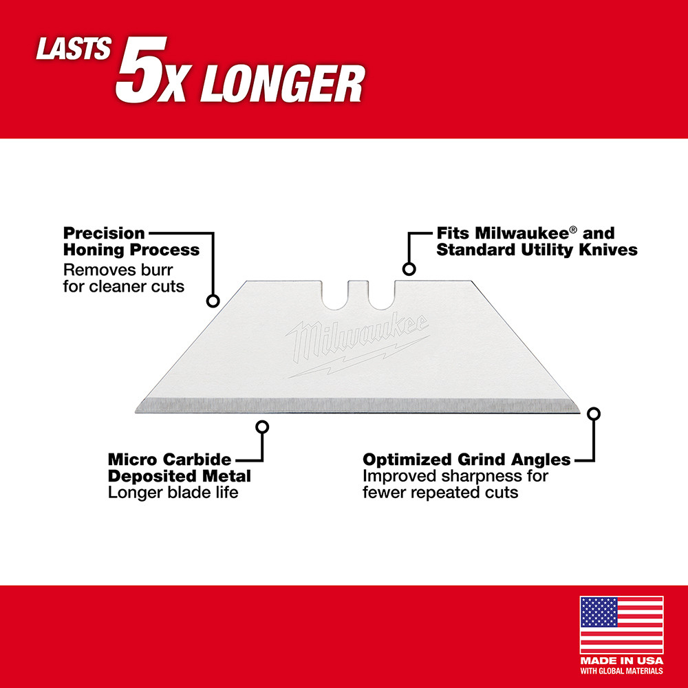 Milwaukee 48-22-1905 5-Piece General Purpose Utility Blades