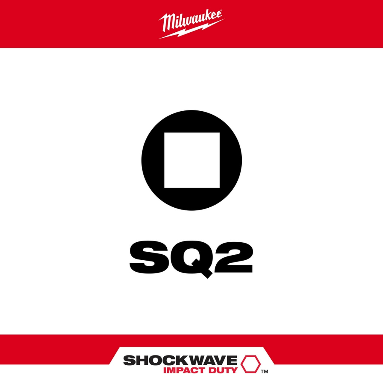 Milwaukee 48-32-4572 Shockwave 3-1/2 in. Impact Square Recess #2 Power Bit