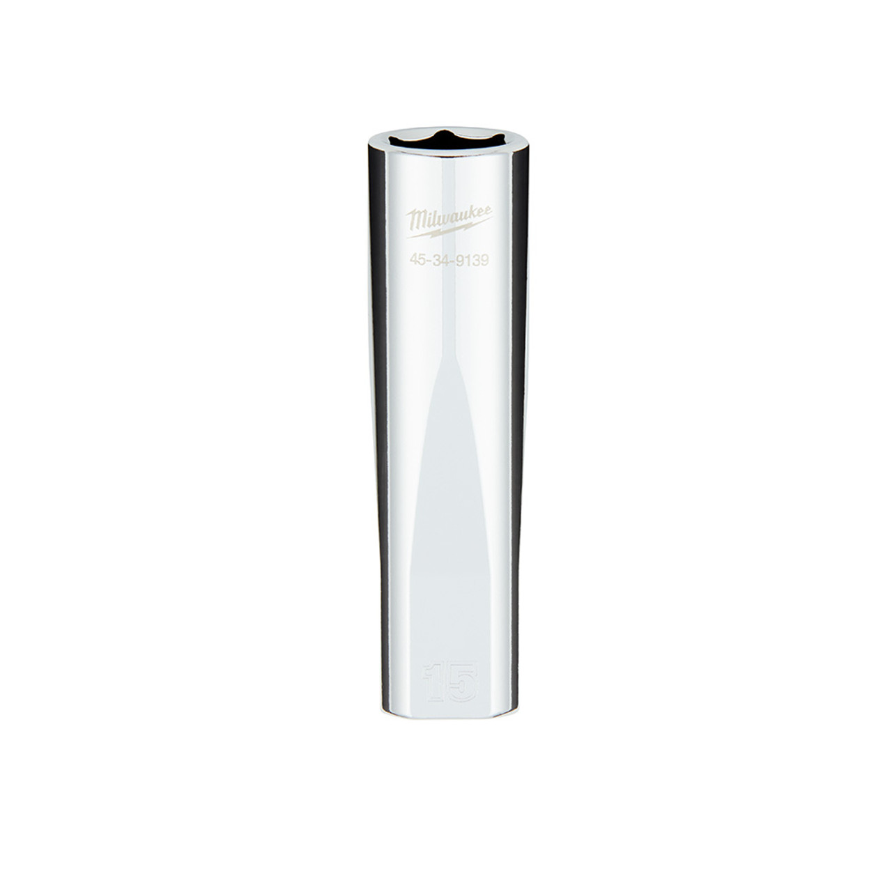Milwaukee 45-34-9139 1/2 in. Drive 15MM Metric 6-Point Deep Socket with FOUR FLAT Sides