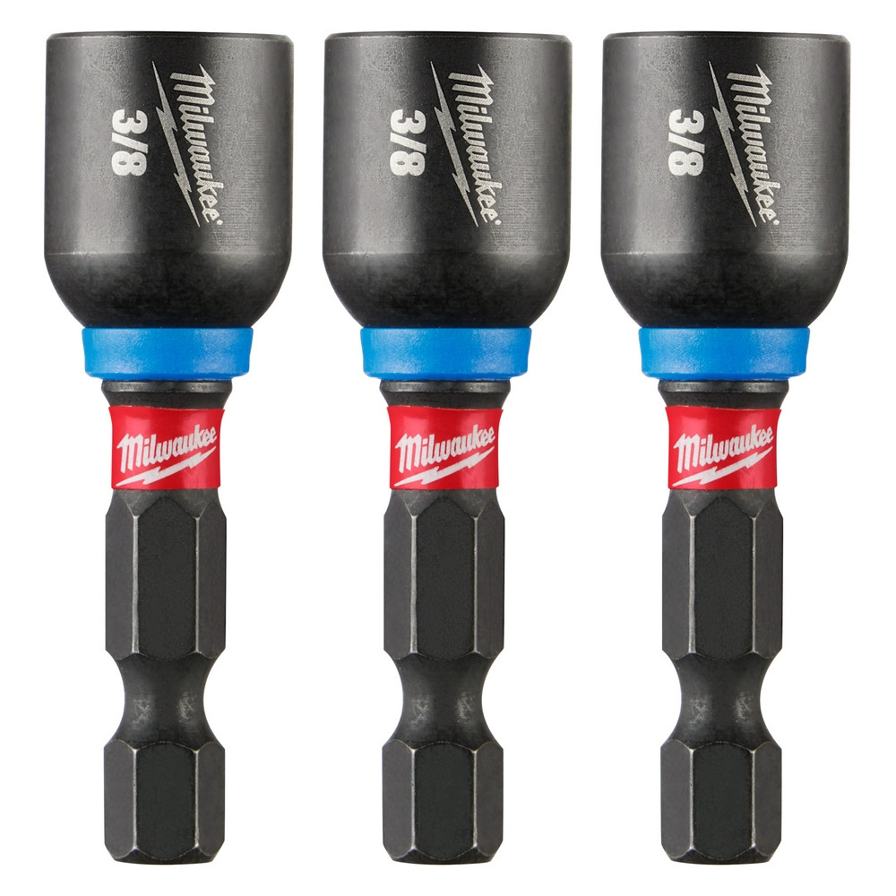 Milwaukee 49-66-4525 Shockwave Impact Duty 3/8" x 1-7/8" Magnetic Nut Driver 3PK