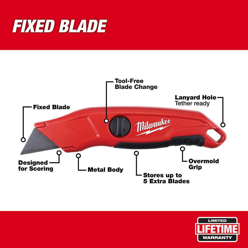 Milwaukee 48-22-1513 Fixed Blade Utility Knife