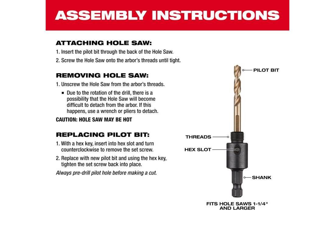 Milwaukee 49-56-9659 7/8" HOLE DOZER Bi-Metal Hole Saw with Arbor