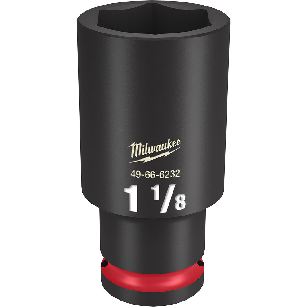 Milwaukee 49-66-6232 Shockwave Impact Duty 1/2" Drive 1-1/8" Deep 6 Point Socket