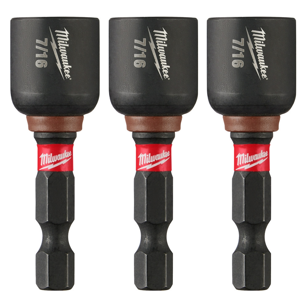 Milwaukee 49-66-4526 Shockwave Impact Duty 7/16" x 1-7/8" Magnetic Nut Driver 3PK