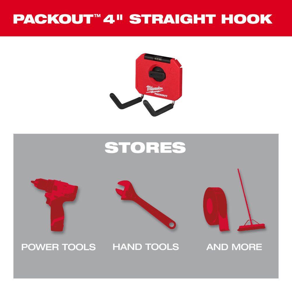 Milwaukee 48-22-8334 PACKOUT 4 Straight Hook