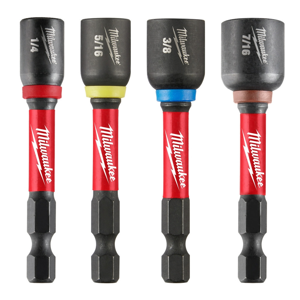 Milwaukee 49-66-4566 Shockwave Impact Duty 2-9/16" Magnetic Nut Driver Set 4PC