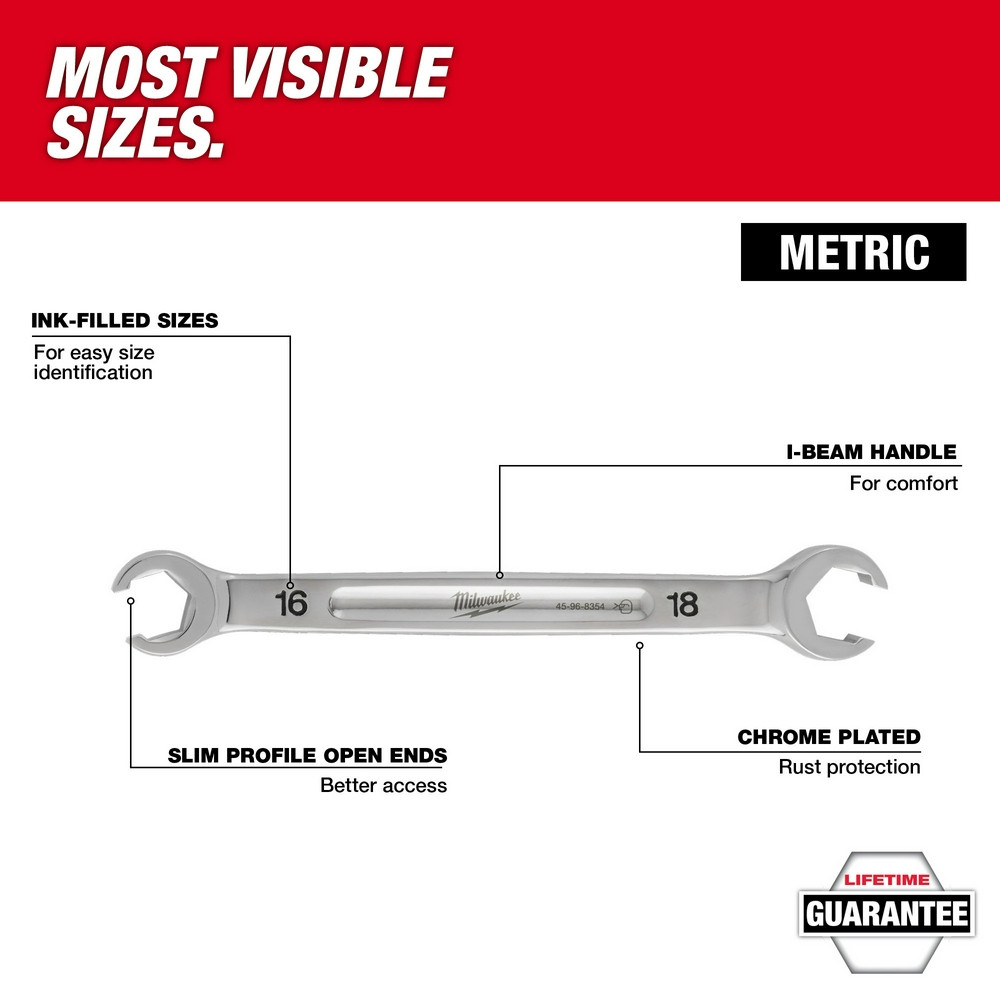 Milwaukee 45-96-8352 13mm X 14mm Double End Flare Nut Wrench