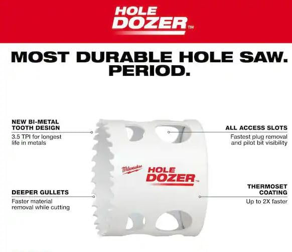 Milwaukee 49-56-0187 3-3/8" HOLE DOZER Bi-Metal Hole Saw