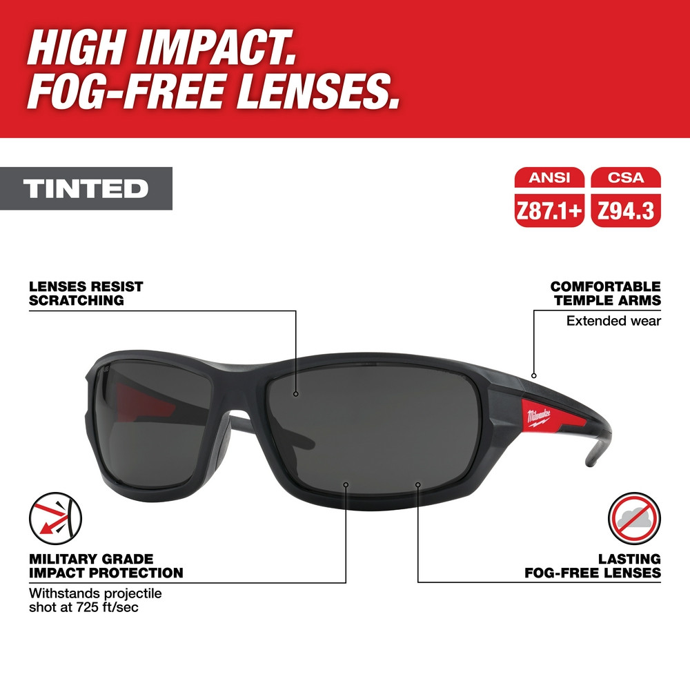 Milwaukee 48-73-2026 Tinted High Performance Safety Glasses