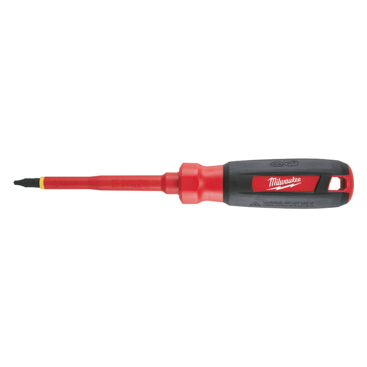 Milwaukee 48-22-2241 #1 ECX 4 in. 1000V Insulated Screwdriver Milwaukee 48-22-2241 #1 ECX 4 in. 1000V Insulated Screwdriver