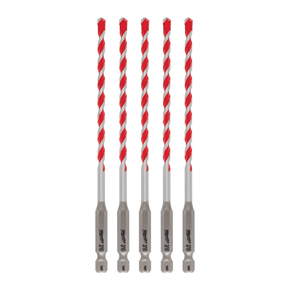 Milwaukee 48-20-9157 3/16 in. Shockwave Carbide Hammer Drill Bits 5PK