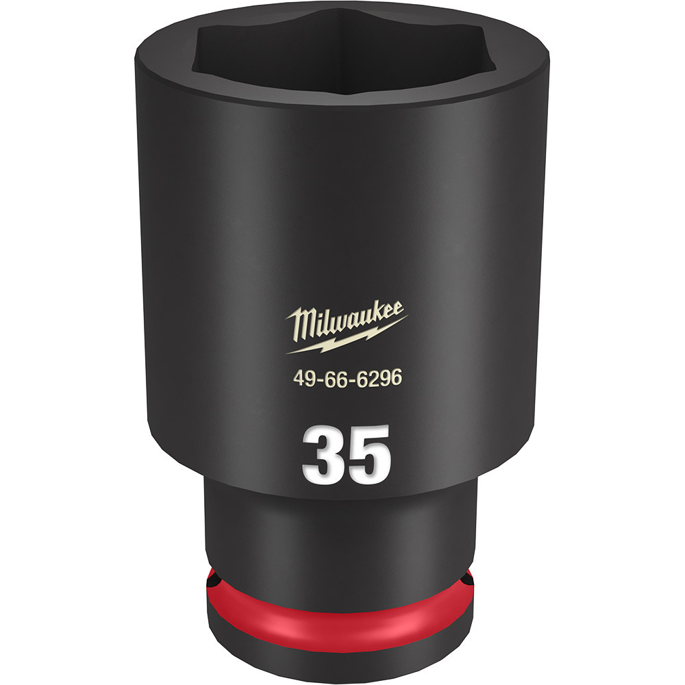 Milwaukee 49-66-6296 Shockwave Impact Duty 1/2" Drive 35MM Deep 6 Point Socket