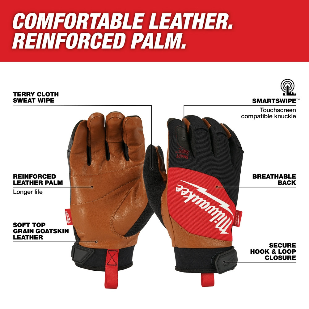 Milwaukee 48-73-0023 Leather Performance Gloves - XL
