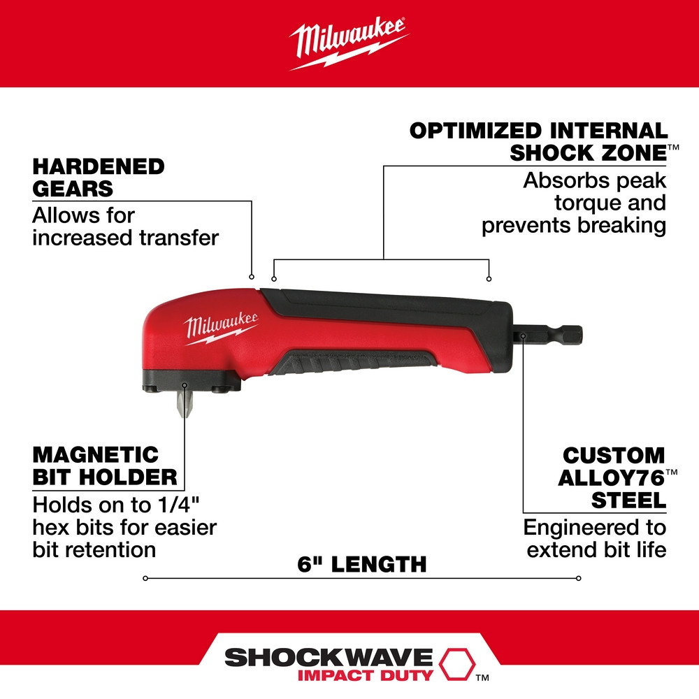 Milwaukee 48322390 SHOCKWAVE Right Angle Adapter