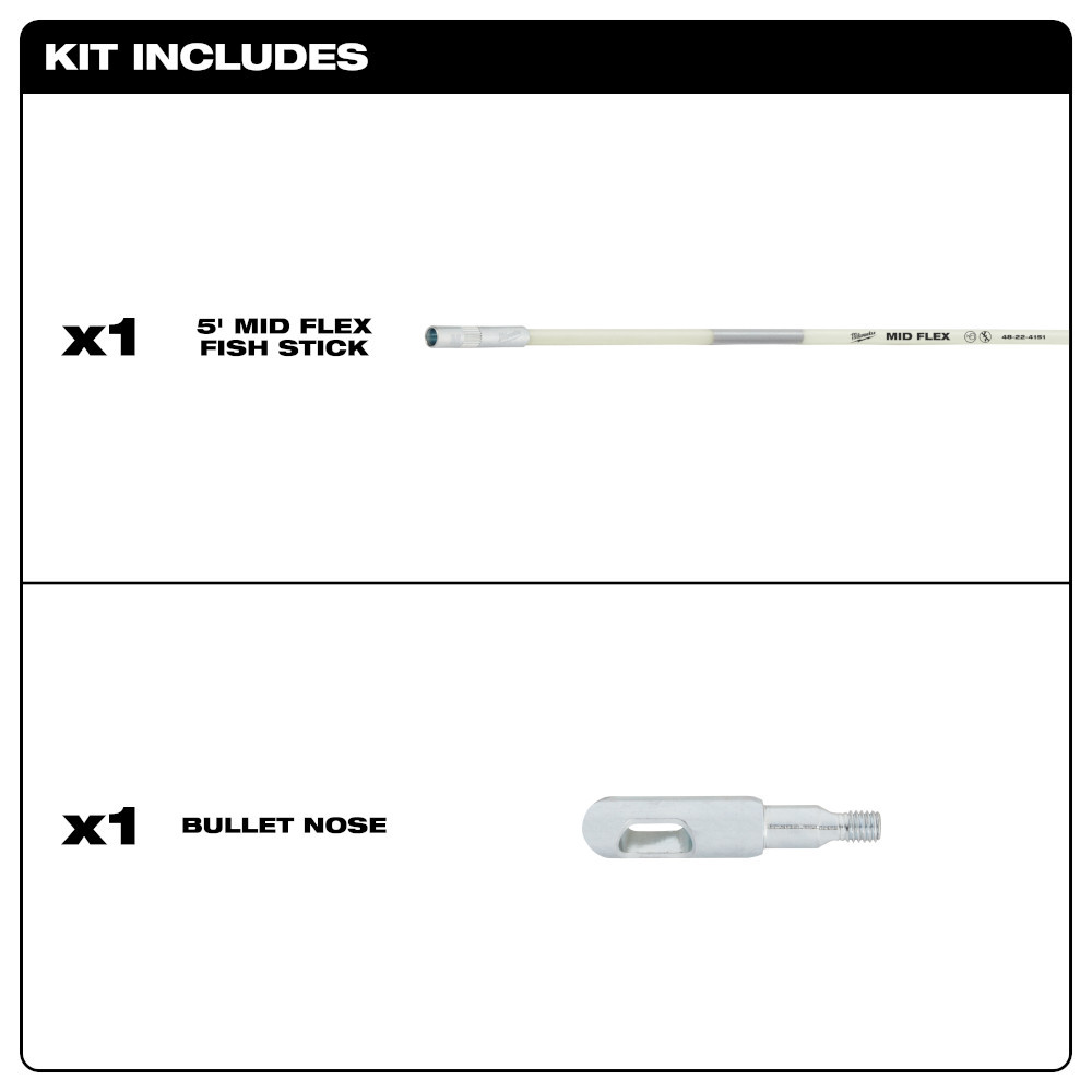 Milwaukee 48-22-4151 5 Ft. Mid Flex Fish Stick