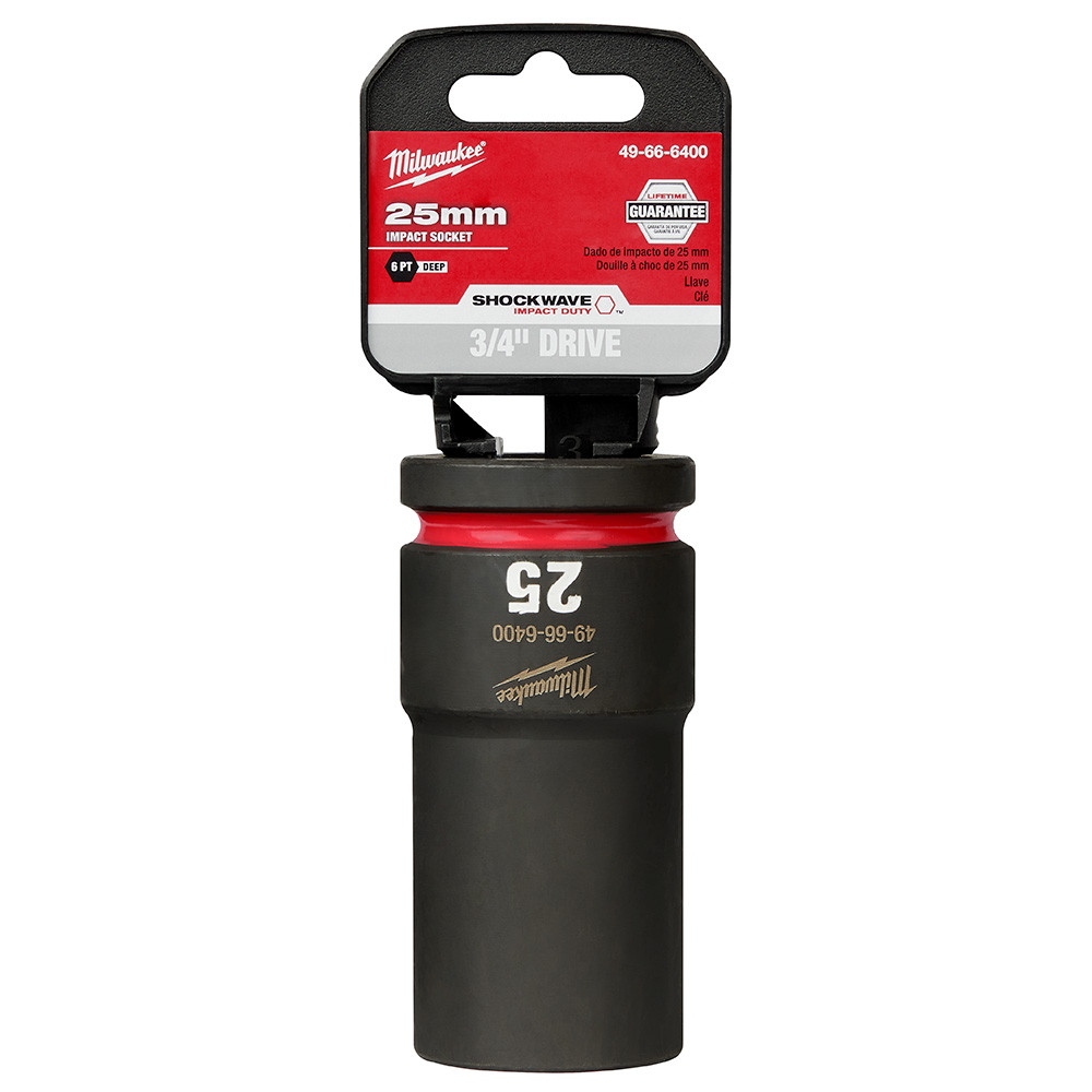 Milwaukee 49-66-6400 Shockwave Impact Duty 3/4" Drive 25MM Deep 6 Point Socket