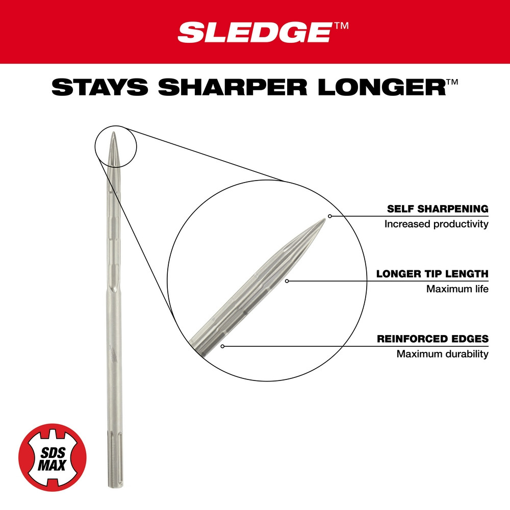 Milwaukee 48-62-4250 SS SDS-Max 16 in. Bull Point