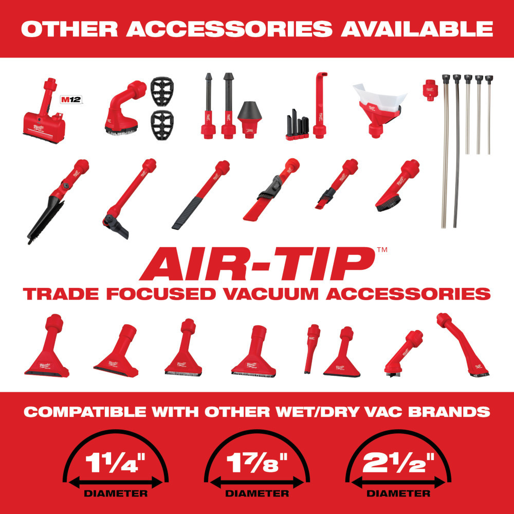 Milwaukee 49-90-2039 AIR-TIP 2-1/2" Rocking Utility Nozzle w/ Brushes