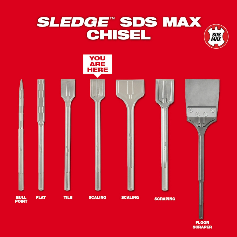 Milwaukee 48-62-4084 SDS-Max 2 in. x 15 in. Scaling Chisel