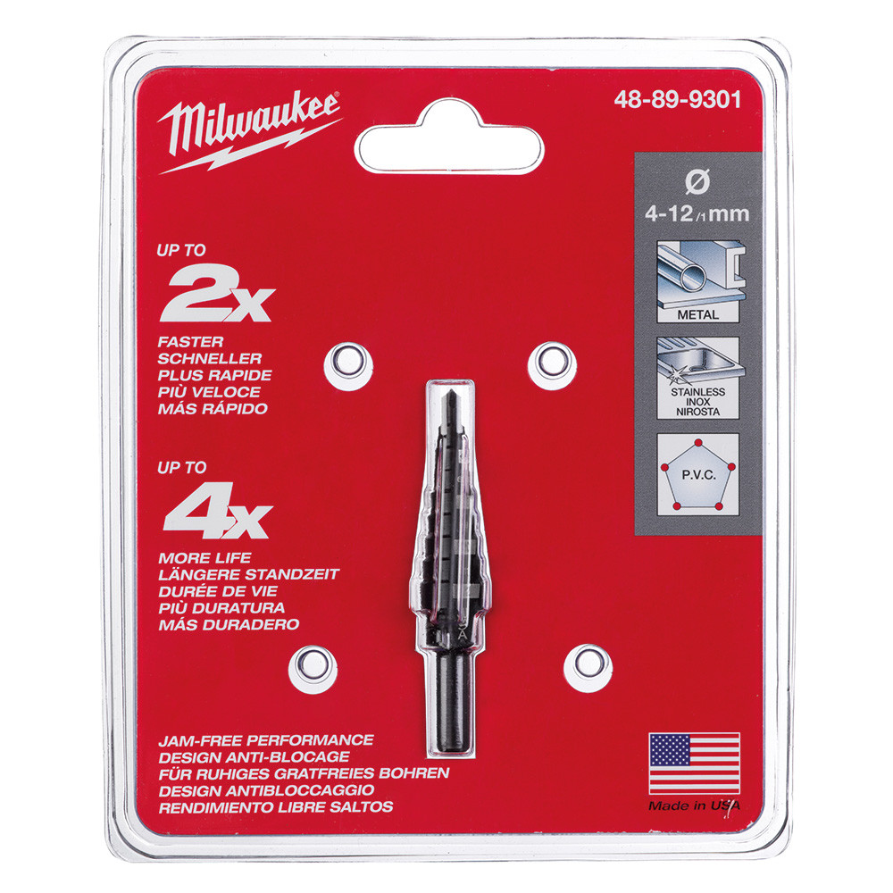 Milwaukee 48-89-9301 Step Drill Bit 4MM-12MM
