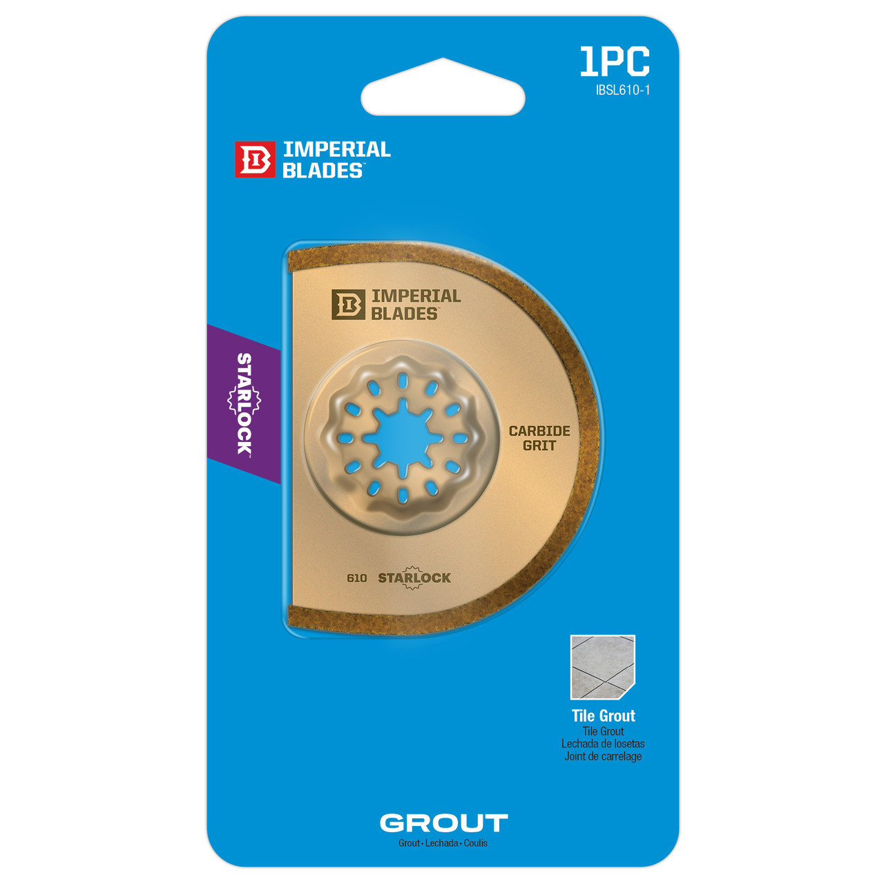 Milwaukee IBSL610-1 Imperial Blades IBSL610-1 Starlock 3" Carbide Grit Segment Blade, 1PC