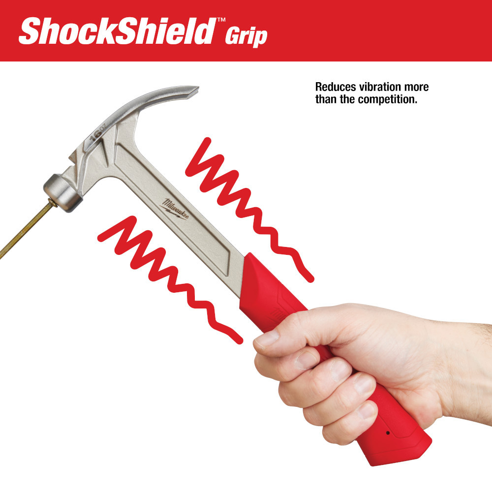 Milwaukee 48-22-9018 16oz Smooth Face Hybrid Claw Hammer