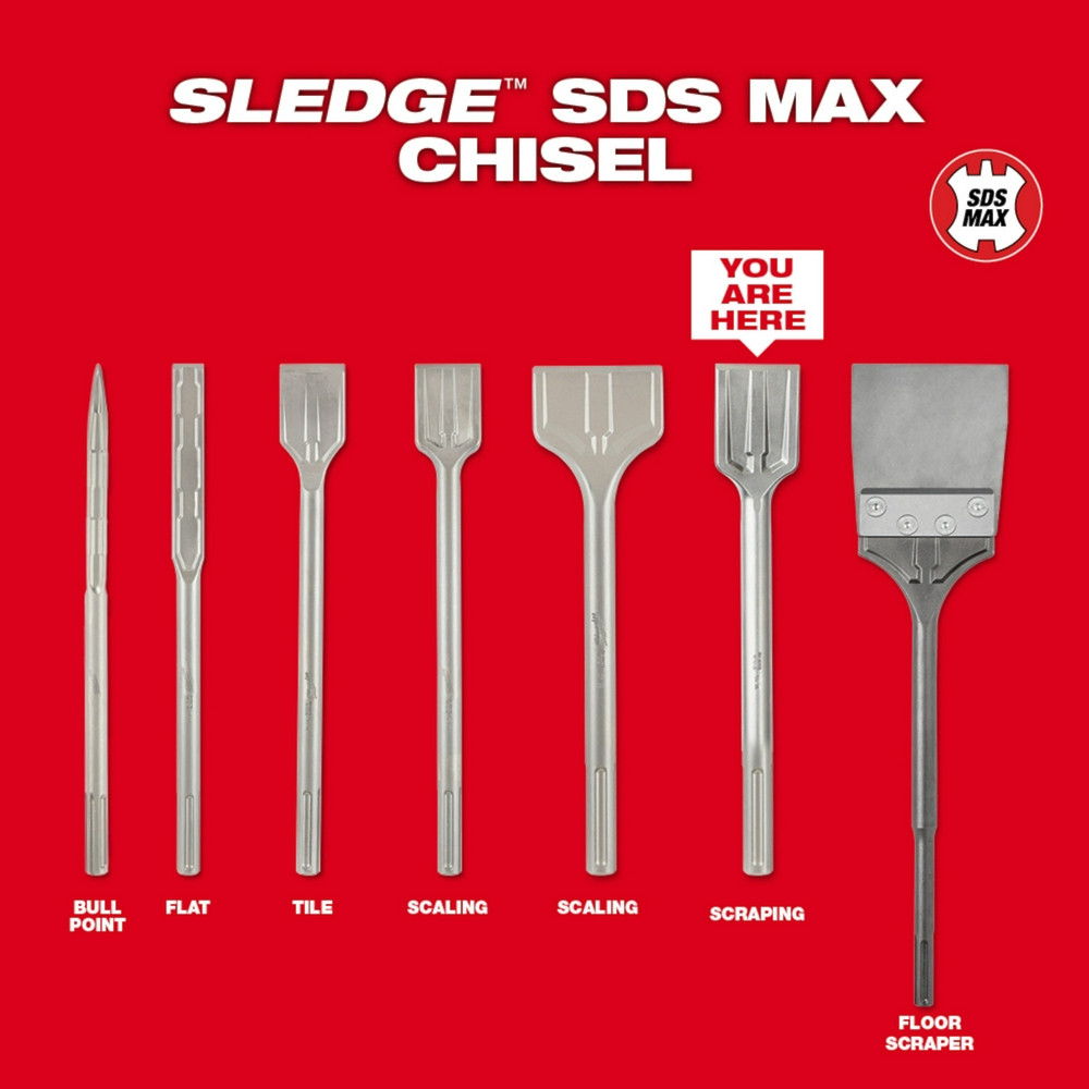 Milwaukee 48-62-4089 SDS-Max 2 in. x 12 in. Demolition Scraping Chisel