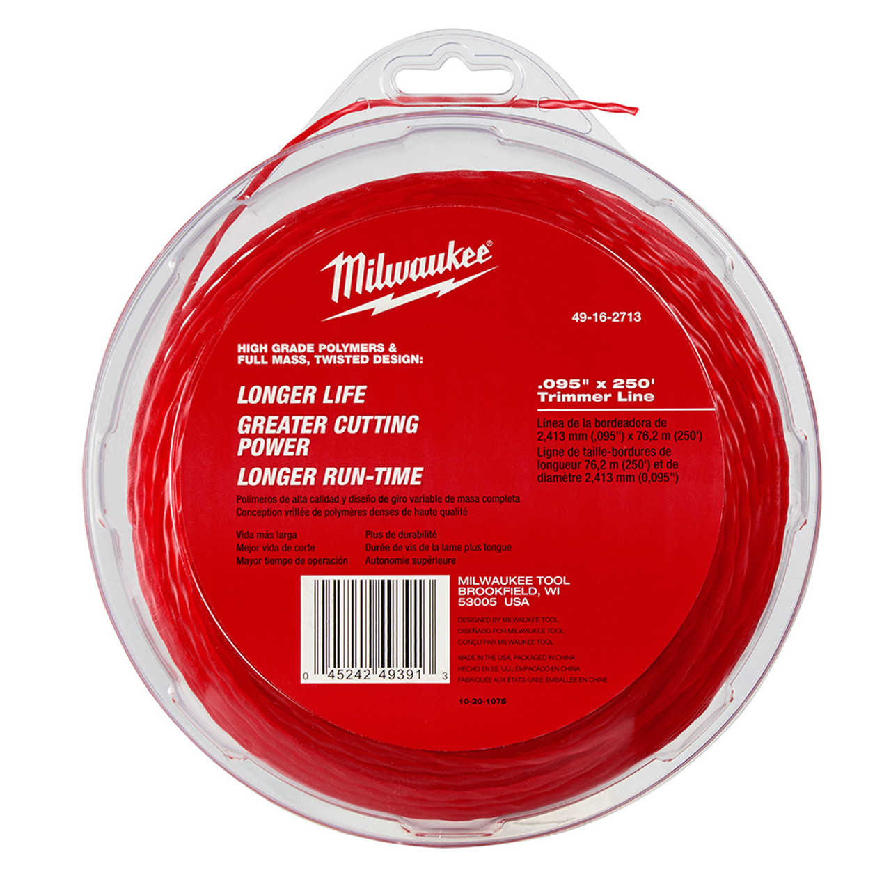 Milwaukee 49-16-2713 .095 in. x 250 Ft. Trimmer Line