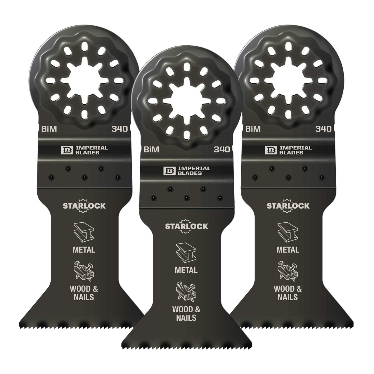 Milwaukee IBSL340-3 Imperial Blades IBSL340-3 Starlock 1-3/4" Standard Metal Blade, 3PC